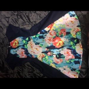 Adorable floral dressy skater dress